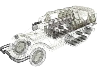 M3 Hulftruck 3D Model preview