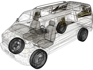 Dodge Ram Van (UPS) 3D Model preview