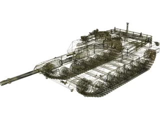 M1 Abrams Main Battle Tank 3D Model preview