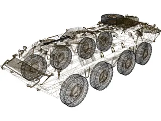 BTR-70 3D Model preview