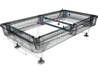 Billiard Table 3D Model preview