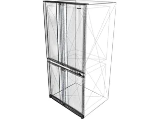 Refrigerator Sharp SJ F77PCS 3D Model preview