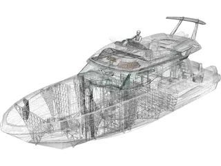 Janneau Motorboat P46 3D Model preview