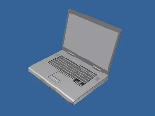 Dell M90 15 inch Laptop Computer 3D Model preview