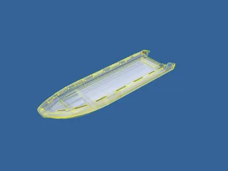 Rib Boat 10 Meter 3D Model preview