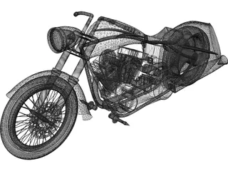 Custom Chopper 3D Model preview