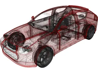 Sport Car Concept 3D Model preview