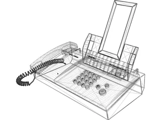 Sharp UX-BS60H Phone Fax Machine 3D Model preview