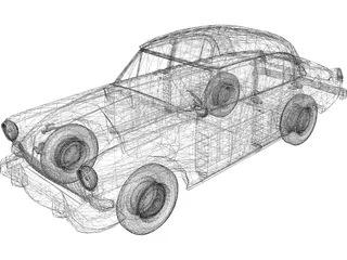 Gaz-21 Volga (1958) 3D Model preview