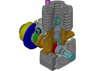 RC Motor Assembly 3D Model preview