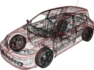 Renault Megane 3D Model preview