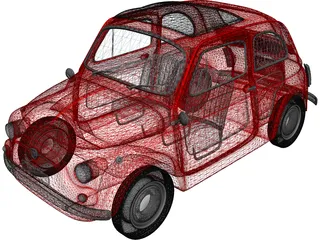 Fiat 500 3D Model preview