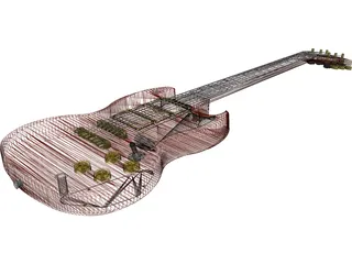 Gibson SG Custom Guitar 3D Model preview