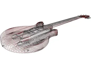 Brian May Red Special Guitar 3D Model preview