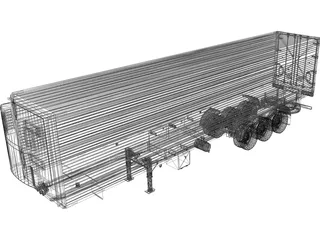 Reefer Trailer 3D Model preview
