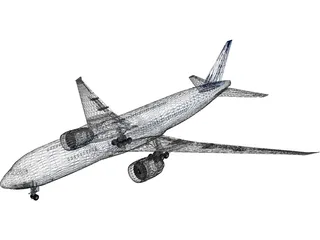 Boeing 777-200 Ana 3D Model preview