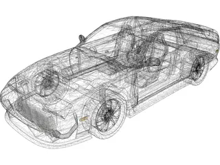 Nissan 200sx S13 Drift Spec 3D Model preview