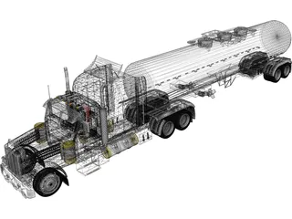 Peterbilt Truck 3D Model preview