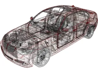 BMW 330i 3D Model preview