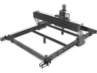 CNC Machine 3D Model preview