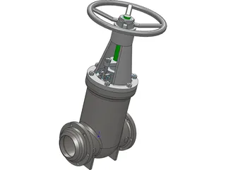 Gate Valve 3D Model preview