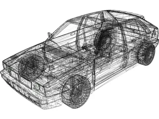 Lancia Delta HF 3D Model preview