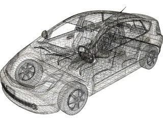 Toyota Prius 3D Model preview
