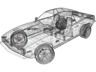 Chevrolet Camaro SS-350 V8 (1966) 3D Model preview