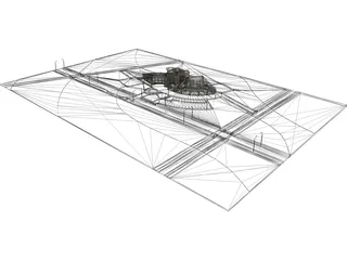 Exhibition Building 3D Model preview