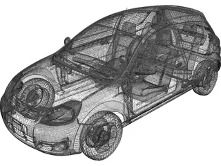 Ford Ka (2008) 3D Model preview