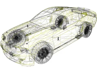 Ford Mustang GT500 Eleanor (2008) 3D Model preview