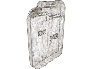 Military Watercan 3D Model preview