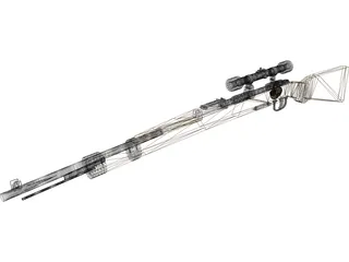 Karabiner 98k Scope 3D Model preview