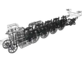 Train Chassis Detailed 3D Model preview