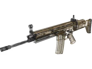 Gun Automatshe 3D Model preview