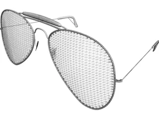 Rayban Sunglasses 3D Model preview