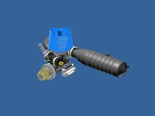 RC Model Engine 3D Model preview