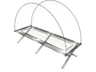 Folding Bed 3D Model preview