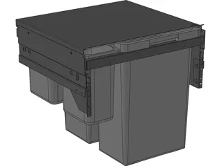 Sliding Garbage Cans 3D Model preview