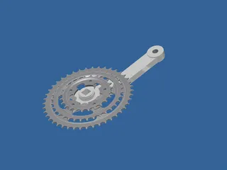 Crown Pedal Bicycle 3D Model preview