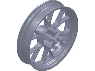 Wheel Motorbike 3D Model preview