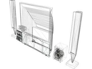 Toshiba Television 3D Model preview