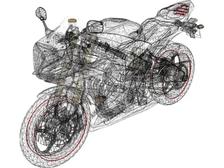 Yamaha YZF-R6 (2009) 3D Model preview