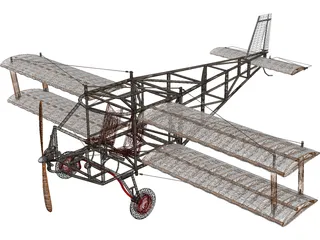 Biplane (1930) 3D Model preview
