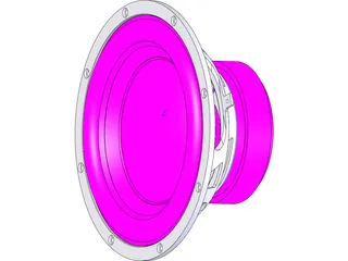 Subwoofer Bass Driver 8 Inch 3D Model preview