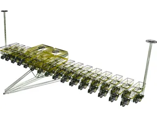 John Deere Corn Planter 3D Model preview