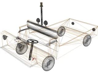 Cushman Utility Cart 3D Model preview