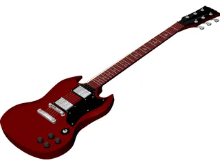 Guitar SG Gibson 3D Model preview
