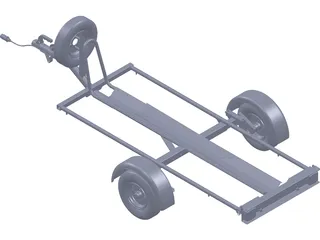 Motorcycle Trailer 3D Model preview