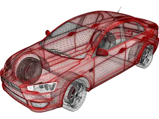 Mitsubishi Lancer (2008) 3D Model preview